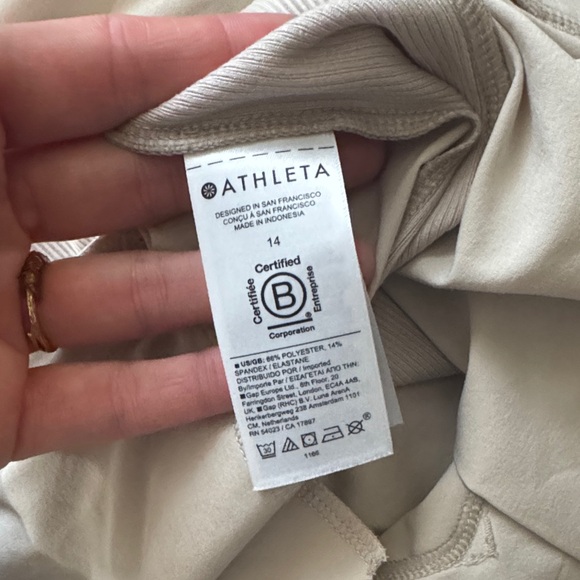 Athleta Brooklyn Mid Rise Ankle Pant Cream Size 14 - Picture 4 of 4